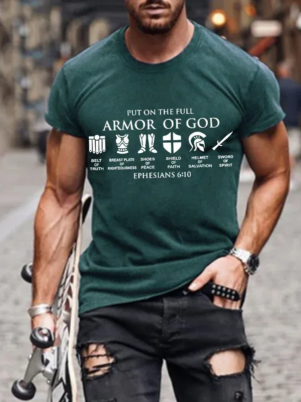 Men's Put on The Full Armor of God Casual Tee