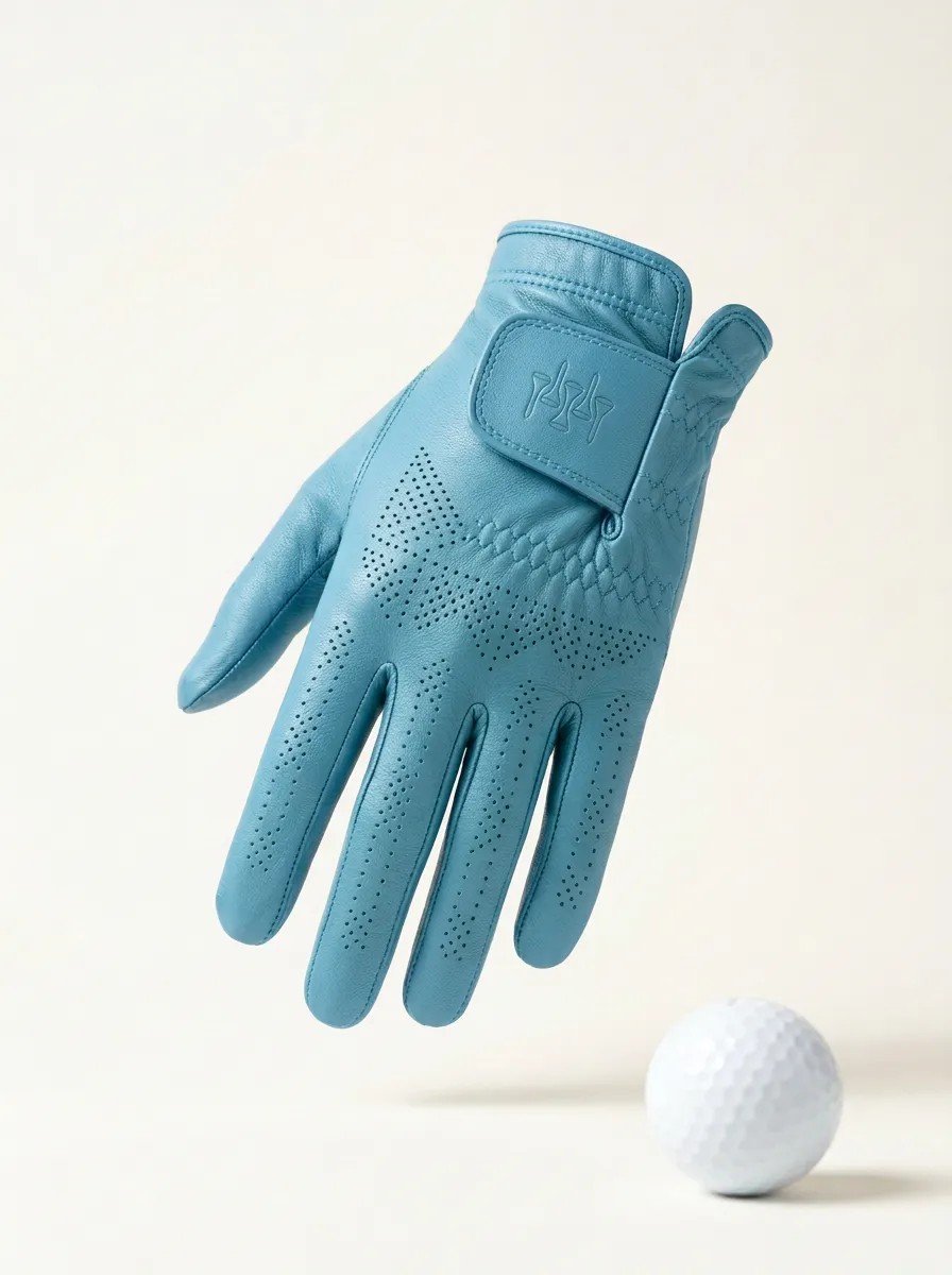 Sport Embossed Tee-Motif Leather Golf Glove