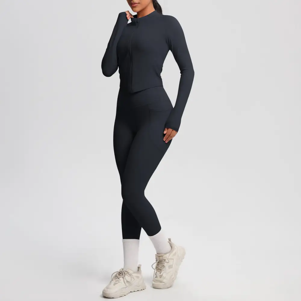 Long-Sleeve Yoga Two-Piece Activewear Active Set