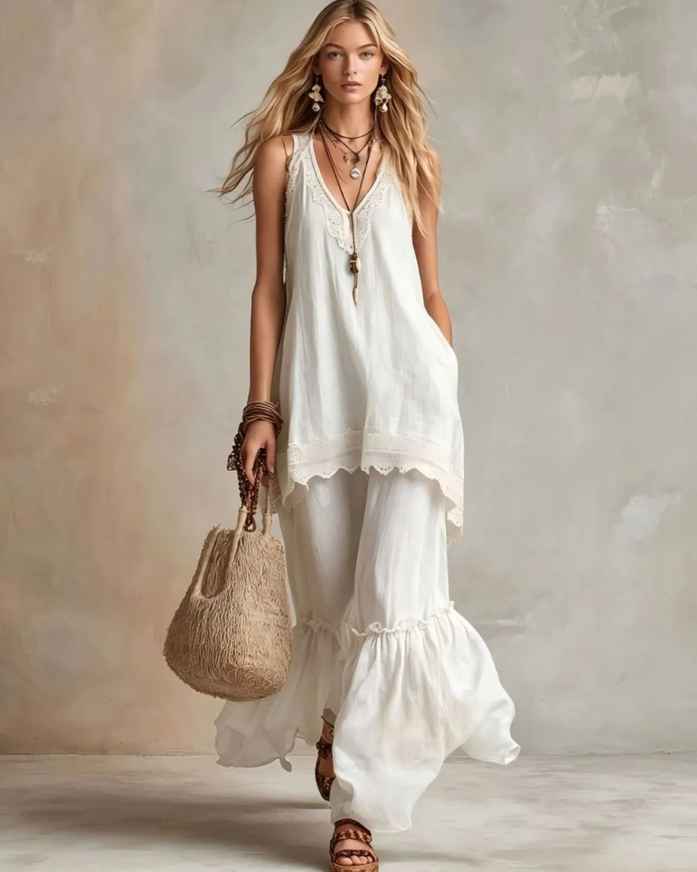 Ruffle Hem Coordinated Set