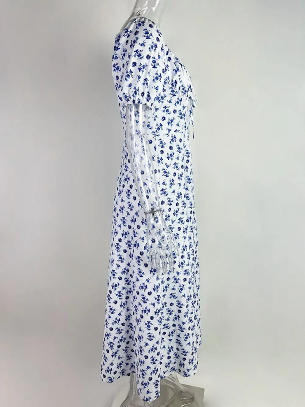 Comfort Fit Floral Printed Slit Dress