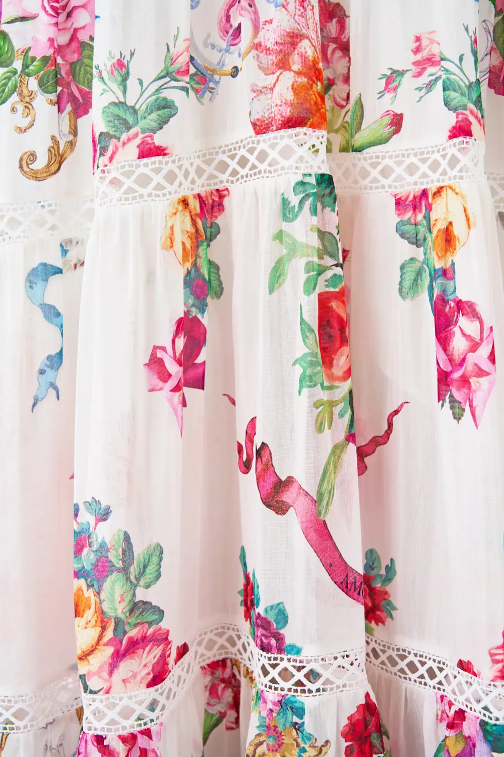 Printed Trapeze Tiered Dress