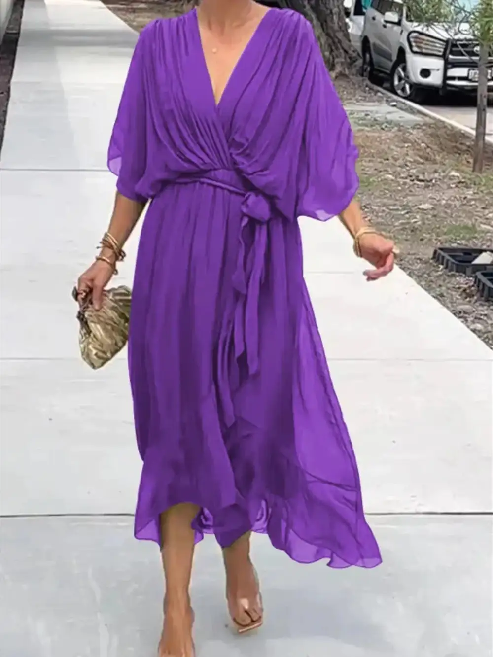 Easy Fit Midi Clean Line Dress