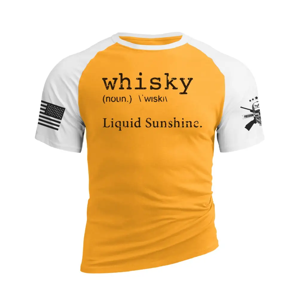 WHISKY LIQUID SUNSHINE RAGLAN GRAPHIC TEE