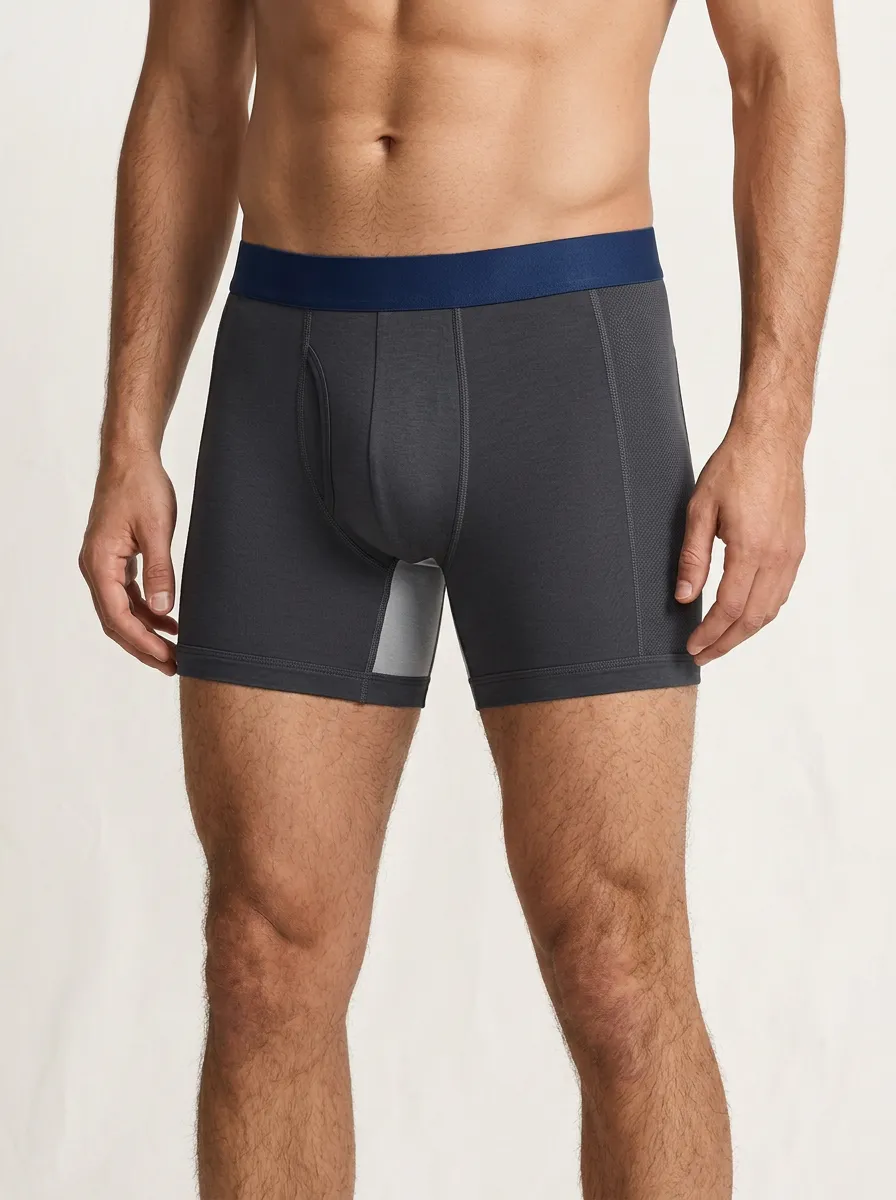 Athletic Performance Contrast Panel Boxer Briefs