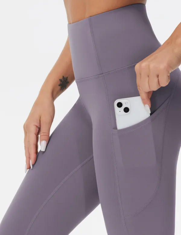 Women's High Waist Stretch Pants - Purple