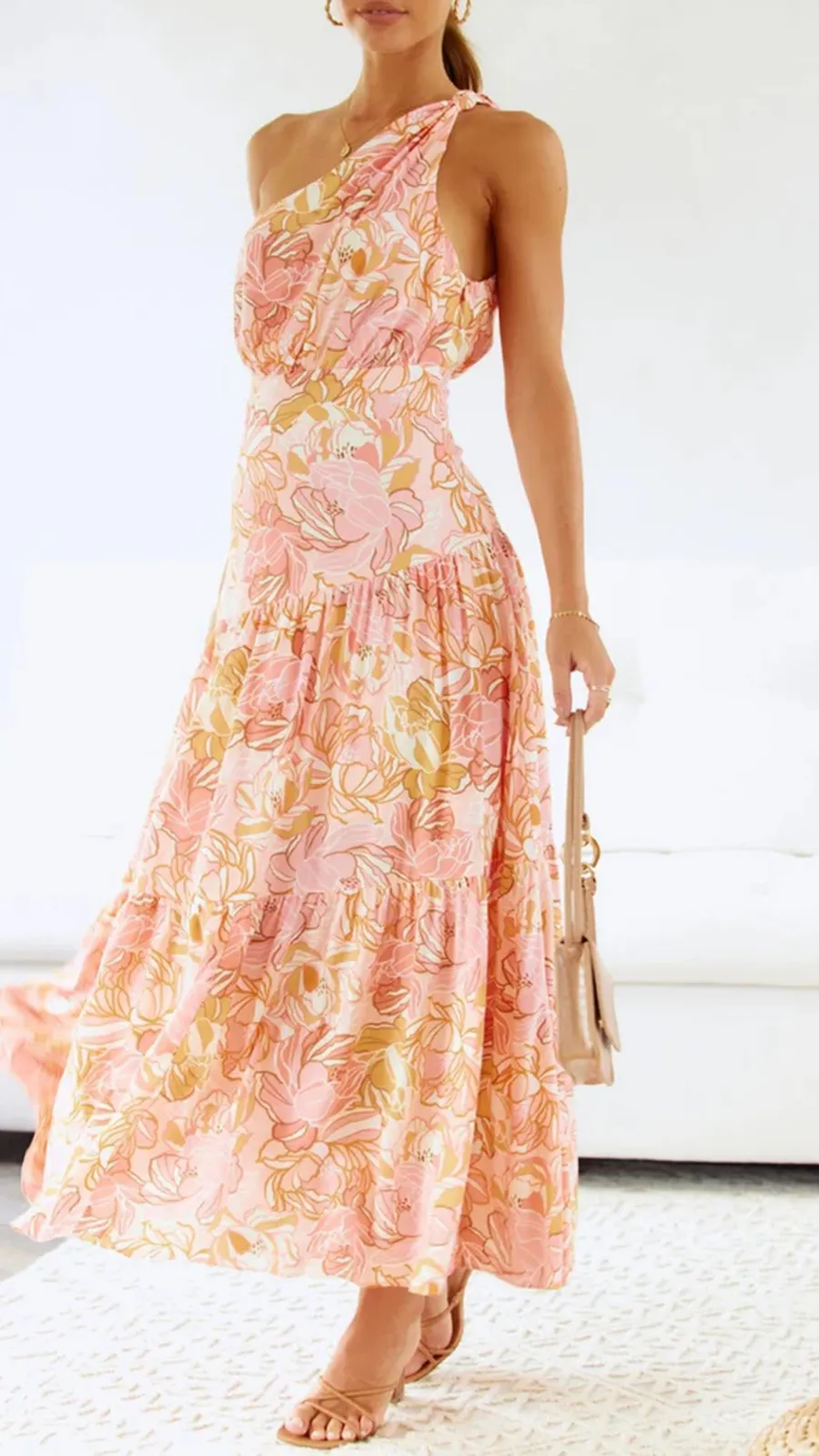 Knot Detail In Shoulder Strap Dress