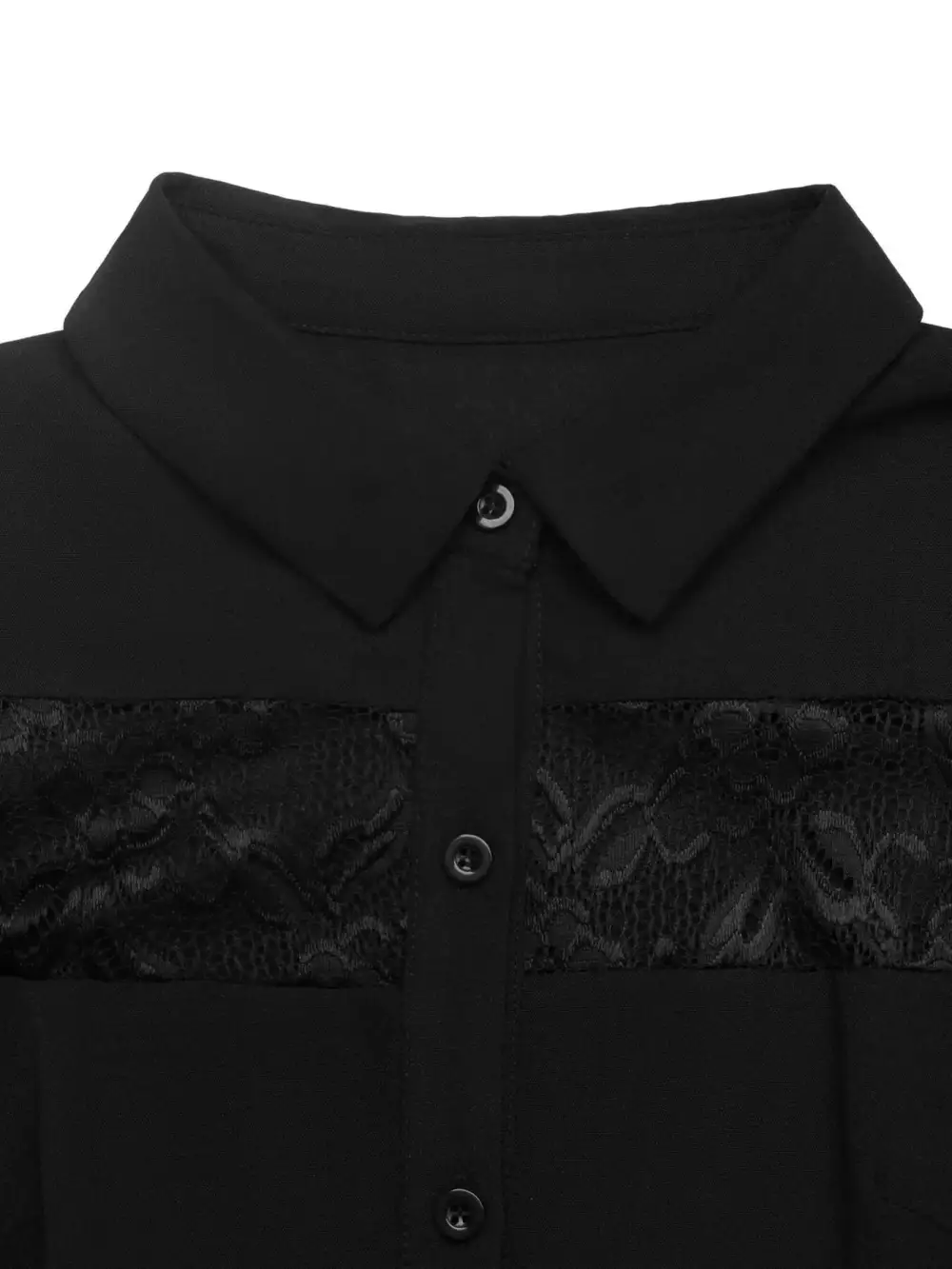 Finish Lace Button Front Midi Dress