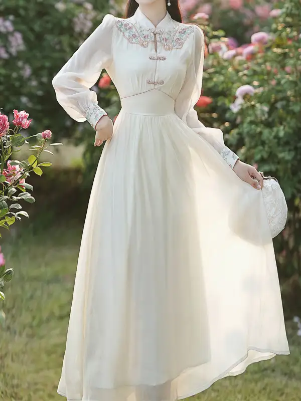 Embroidered Maxi Dress