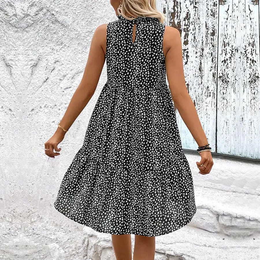 Everyday Print Sleeveless Mini Dress
