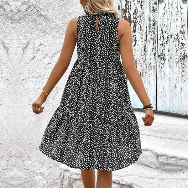 Everyday Print Sleeveless Mini Dress