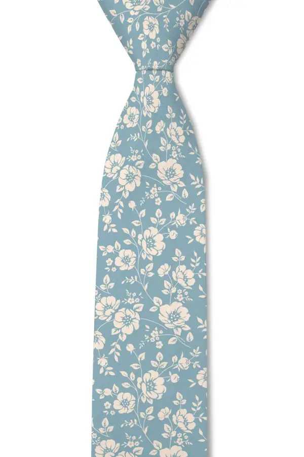 Understated Botanical Floral Pattern Necktie