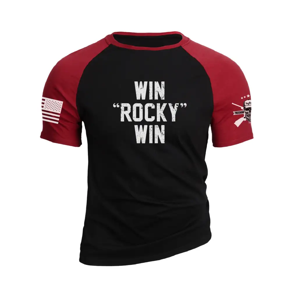 WIN ROCKY WIN RAGLAN GRAPHIC TEE