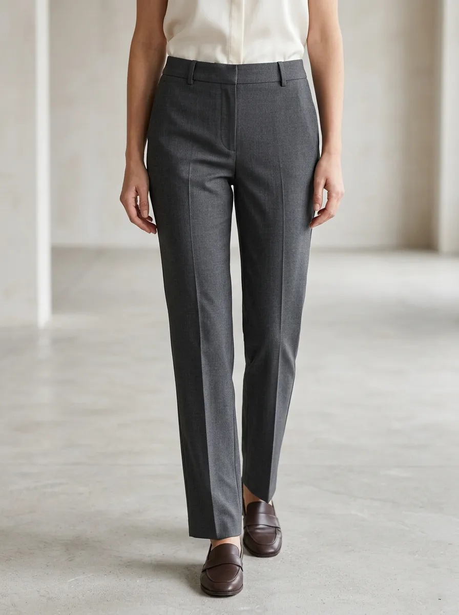 Daily Straight-Leg Casual Mid-Rise Straight Leg Trousers