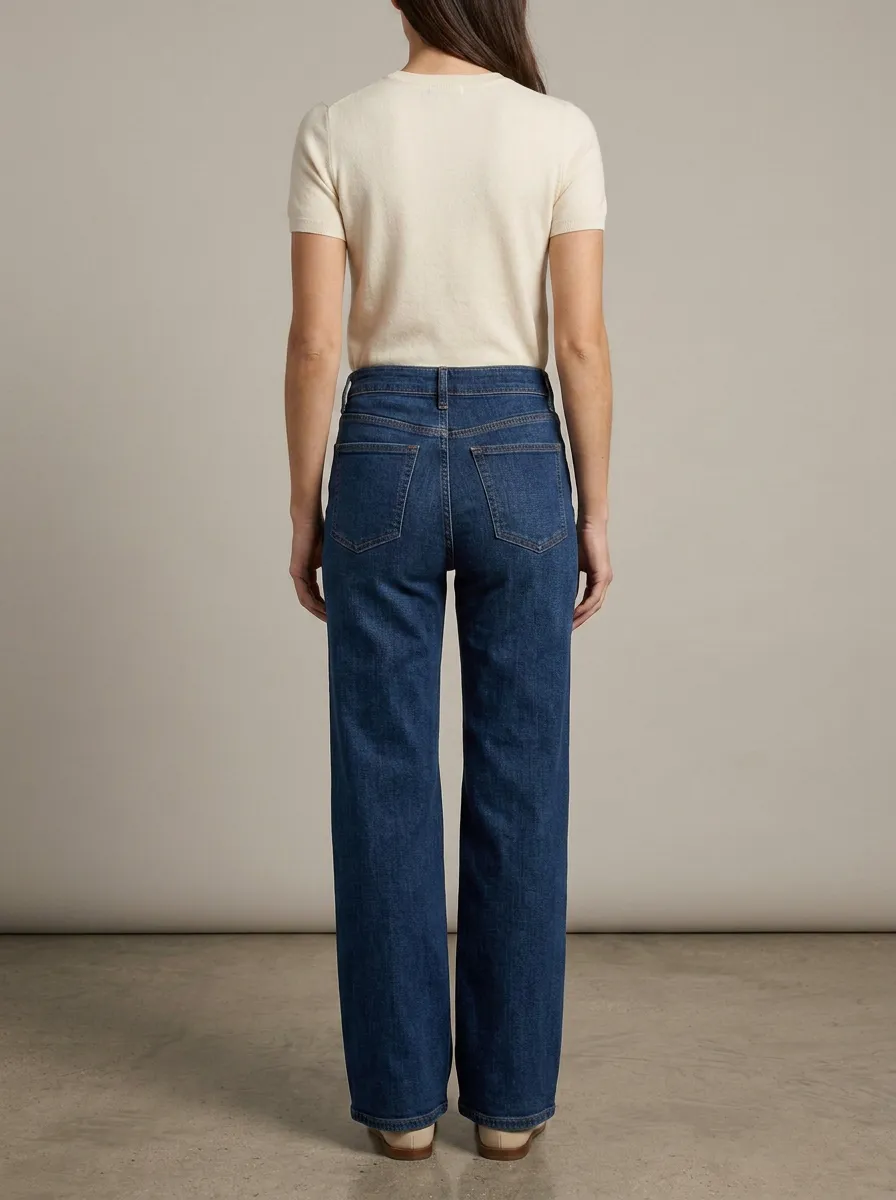 Everyday-Profile High-Rise Wide-Leg Washed Denim Jeans
