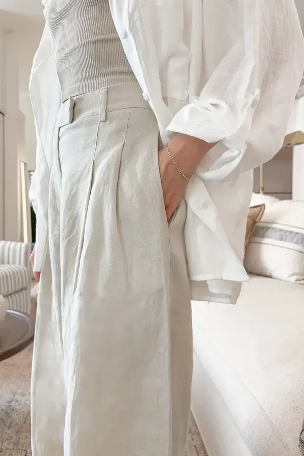 Easy Wear Soft Linen Blend Pants
