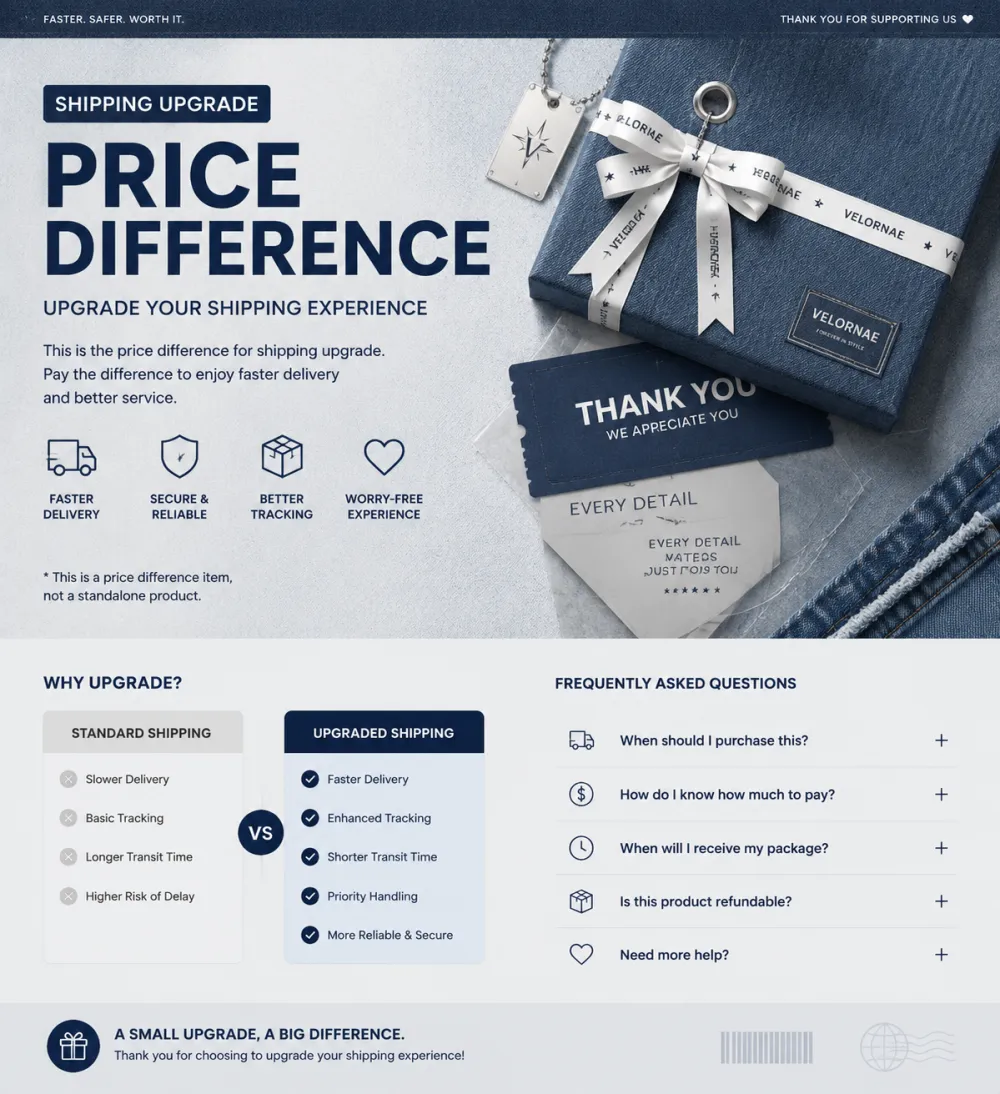 Shipping Upgrade Price Difference | Expedited Faster Shipping Add-On