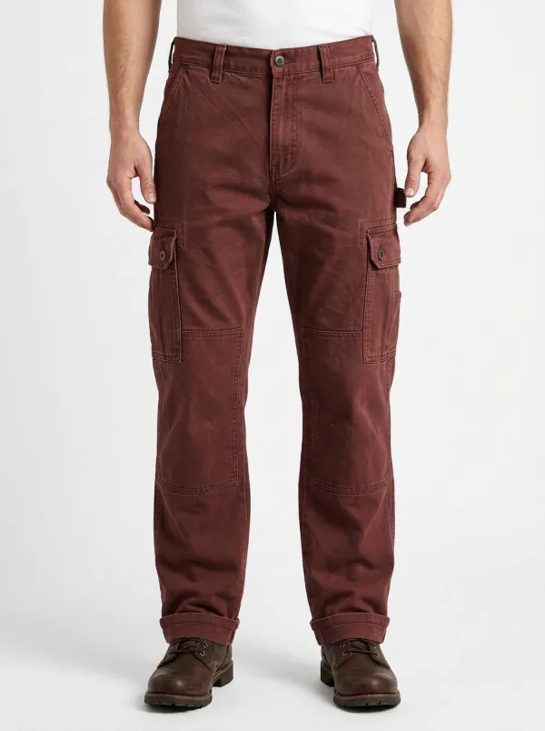 Men's Olive Green Multi-Pocket Utility Cargo Pants
