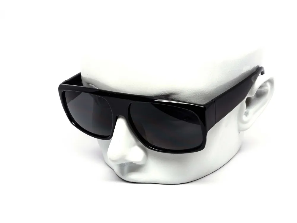 12-Pack All-Black Chunky Sport Wraparound Sunglasses