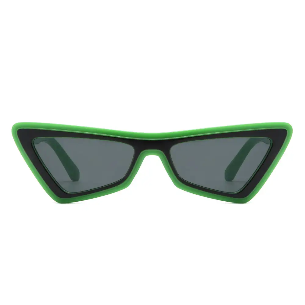Retro Triangle Colorful Cat-Eye Sunglasses