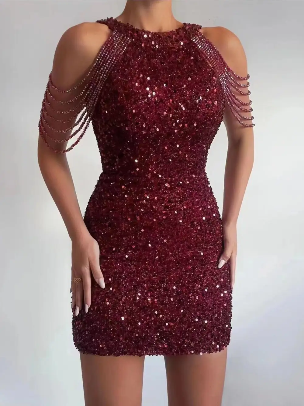 Soft Touch Sequin Mini Dress