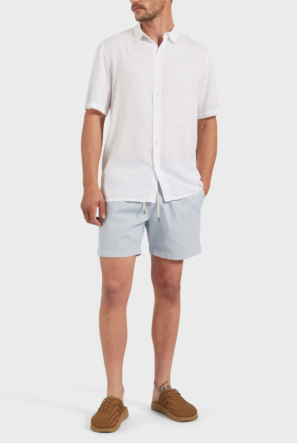 Dove Grey Twill Short