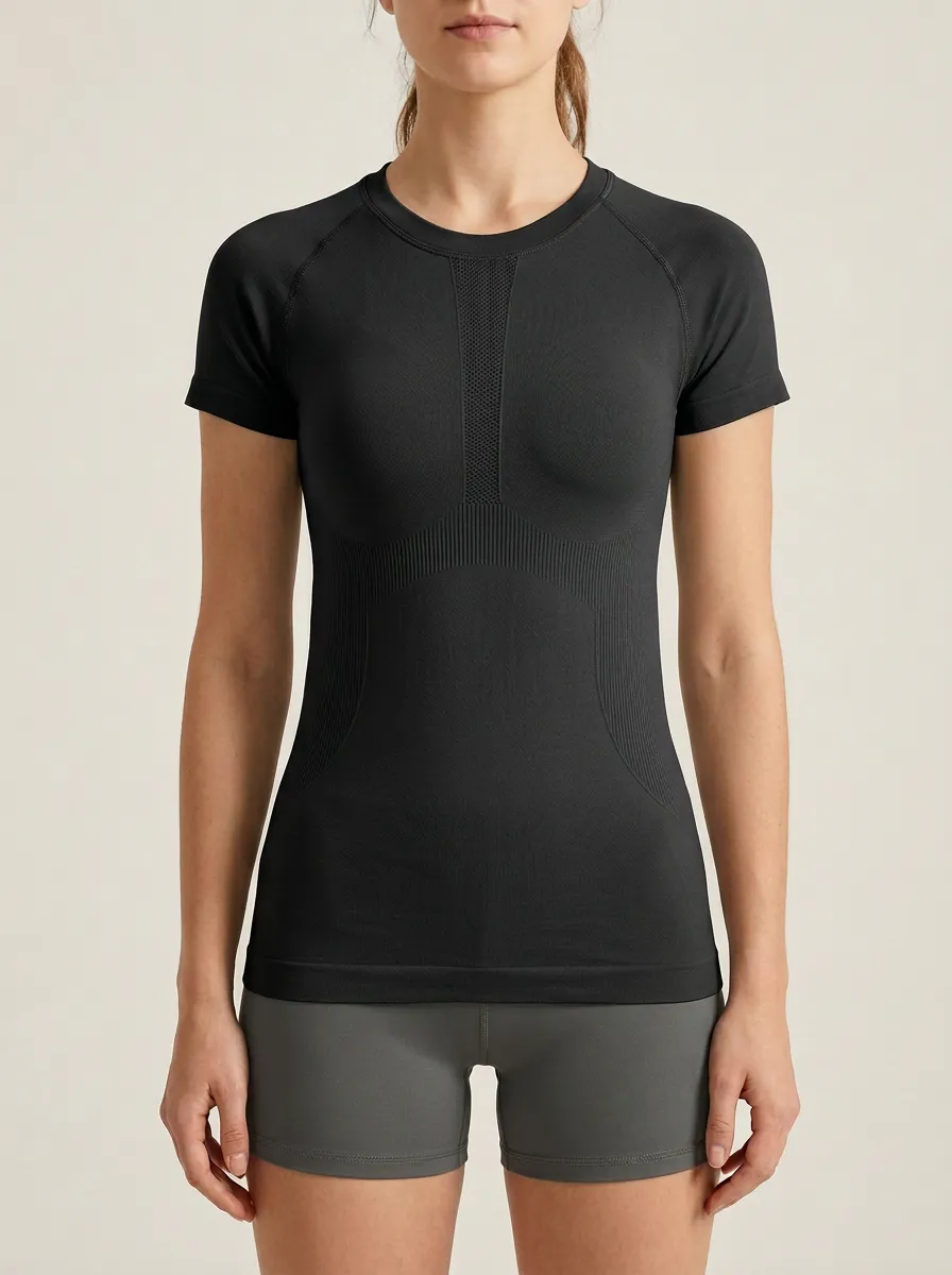 Women's Engineered-Knit Seamless Performance T-Shirt