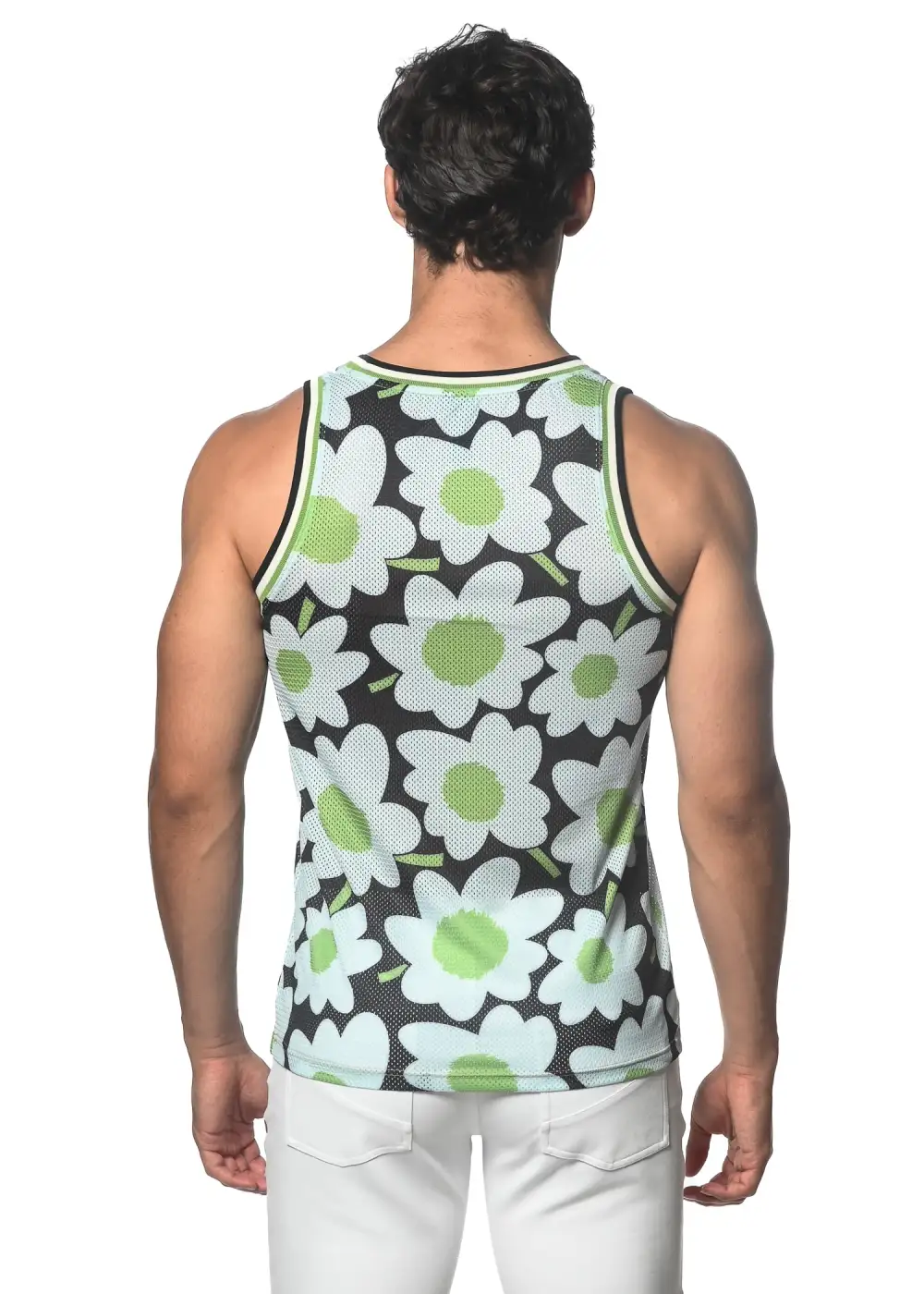 Neat Printed Mesh Tank Top