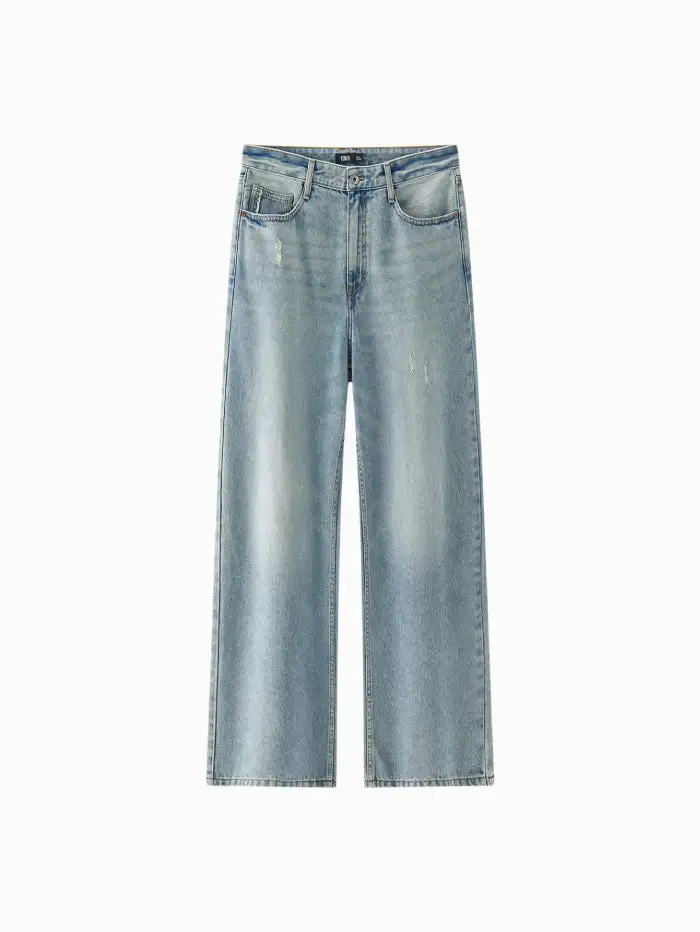 Men's Denim Wide-leg Denim Pants