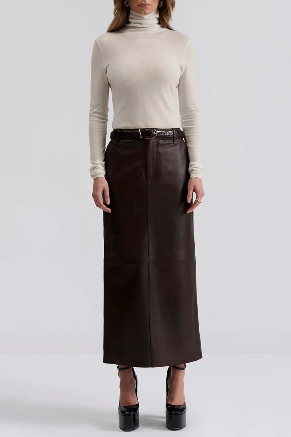 Leather Maxi Skirt