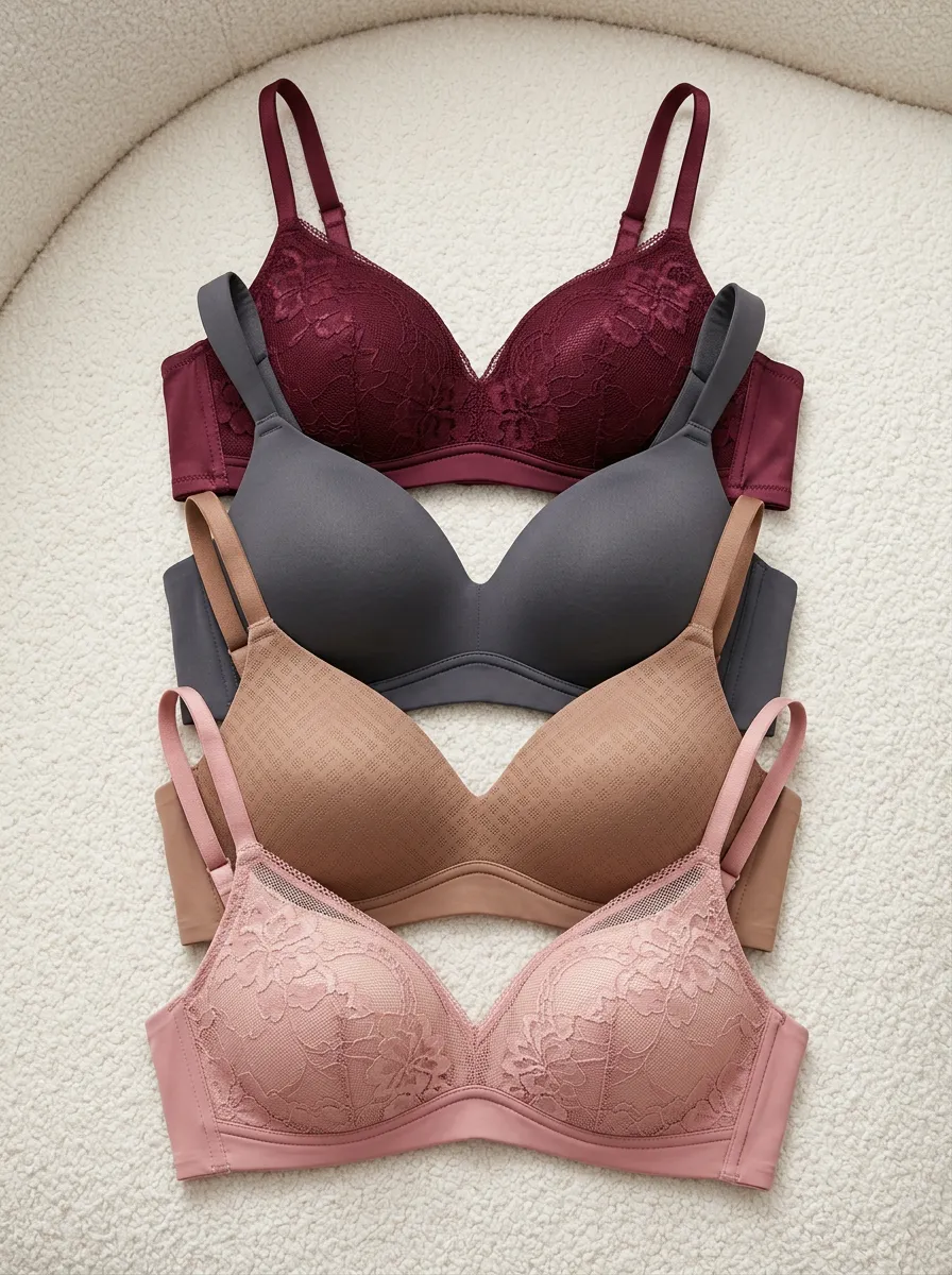 Women's Lace Floral Multi-style Printed Multi Pack Bras