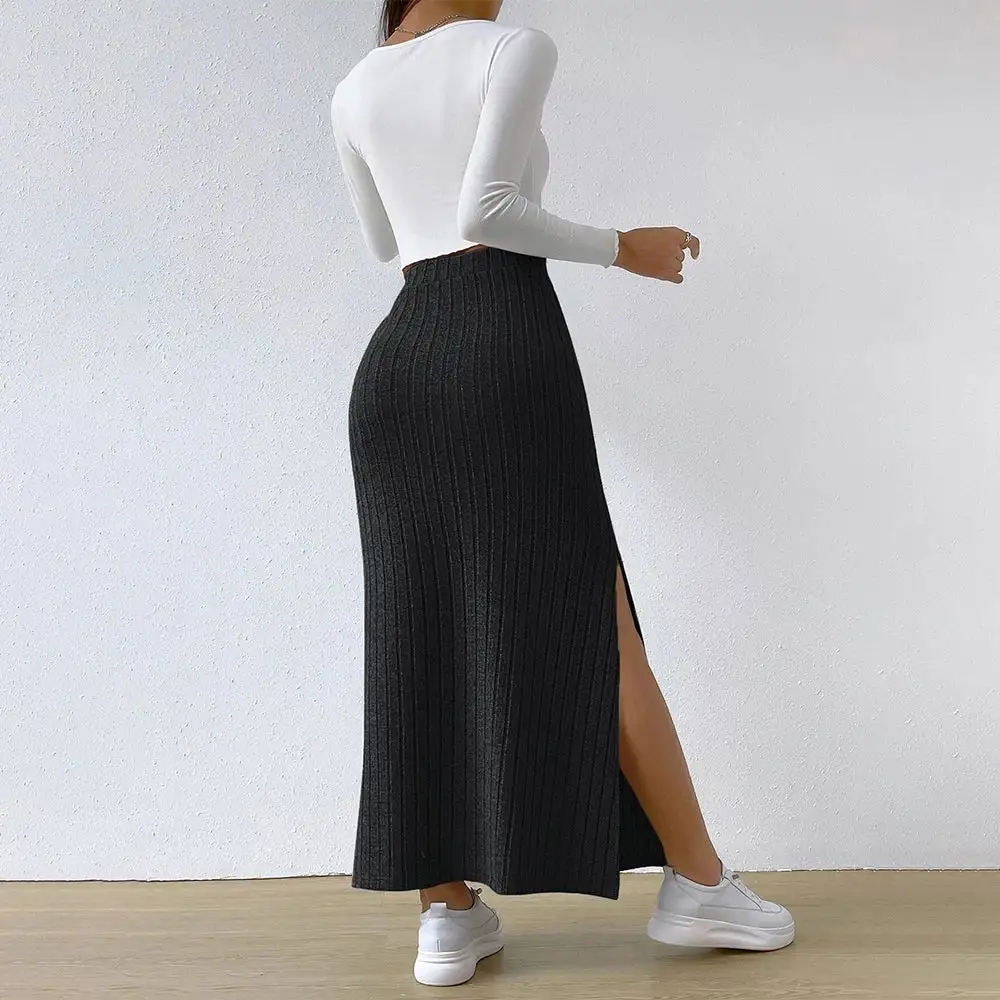 Knitted A-Line Bodycon Skirt