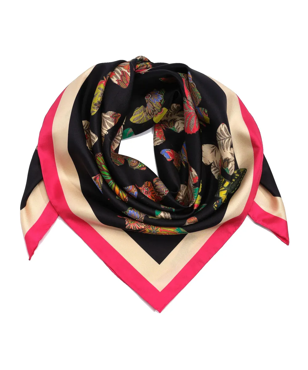 Multicolor  Art Graphic Silk Square Scar