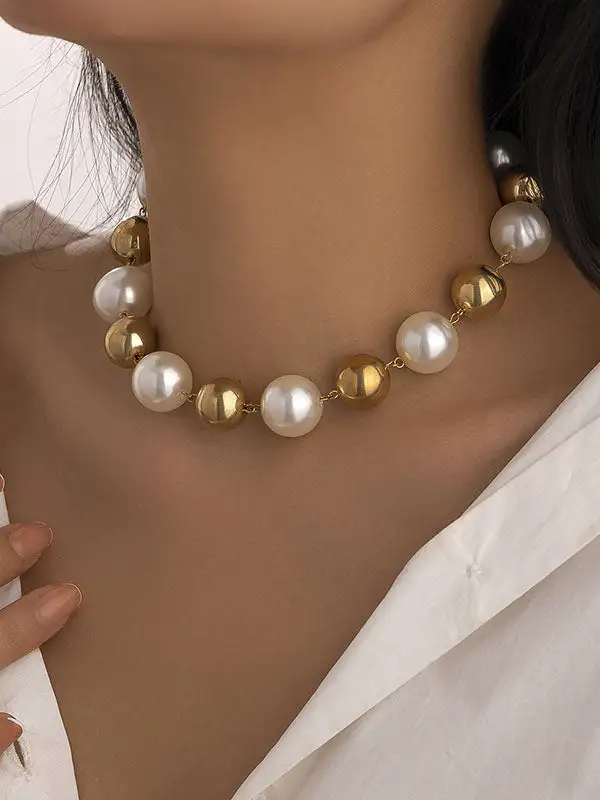 Chain Geometric Choker Necklace