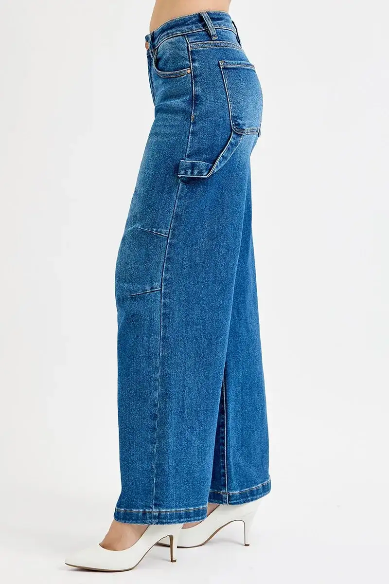 Minimal High Rise Wide Leg Jeans