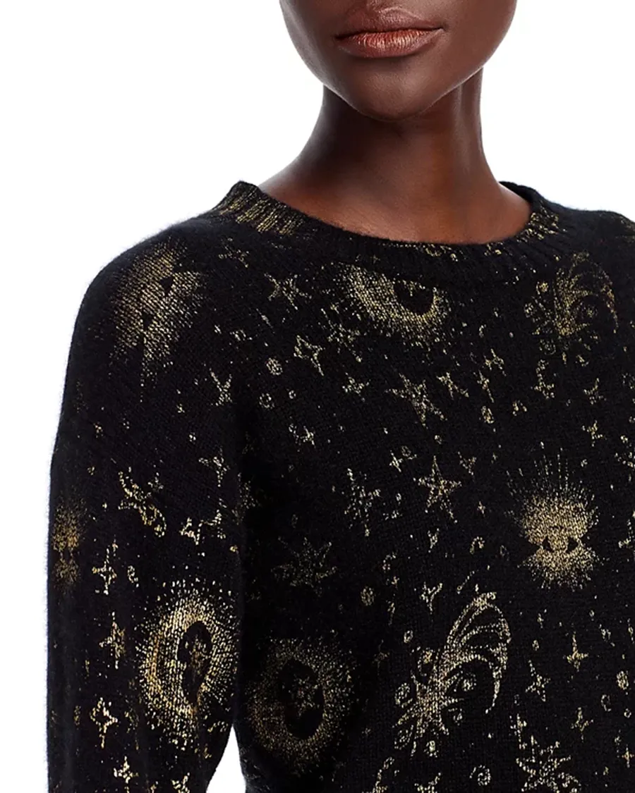 Long Sleeve Cashmere Astrological Crewneck Sweater