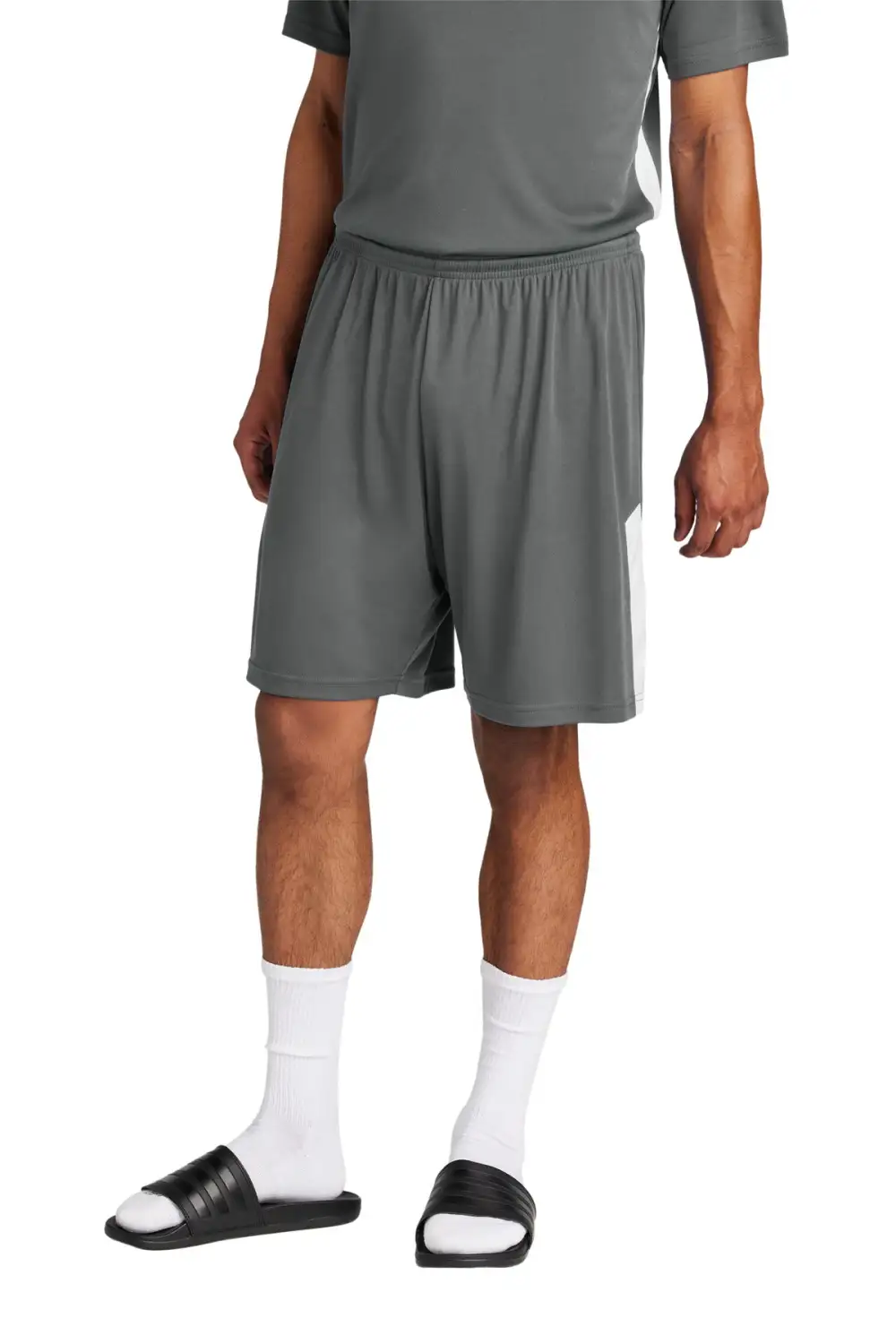 Contrast-Panel Athletic Shorts