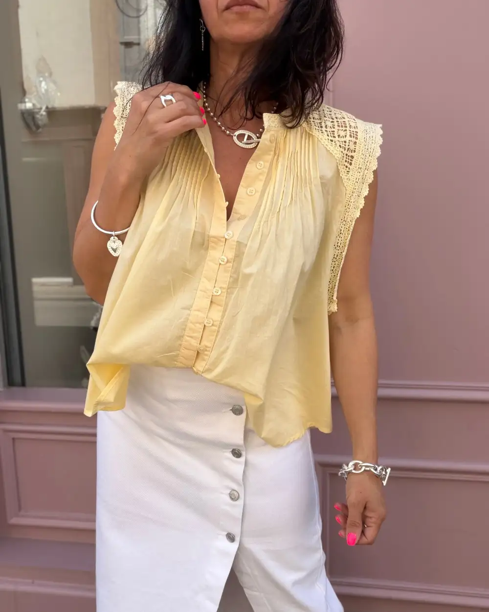 Classic Cotton Embroidered Blouse