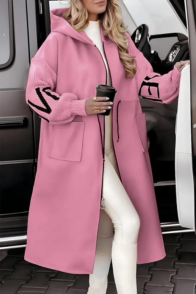 5PACK-Women'S Fashion Letter Pattern Patchwork Jacket-ONLY 26.95