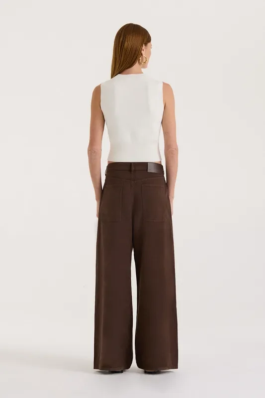 Cream Cropped Button Front Knit Vest