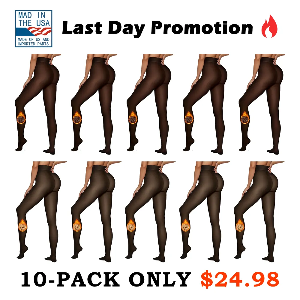 🔥Last Day 80% Off-Women Fleece Lined Leggings Sheer Fake Translucent Pantyhose Thermal High Waisted Footed Opaque Tights