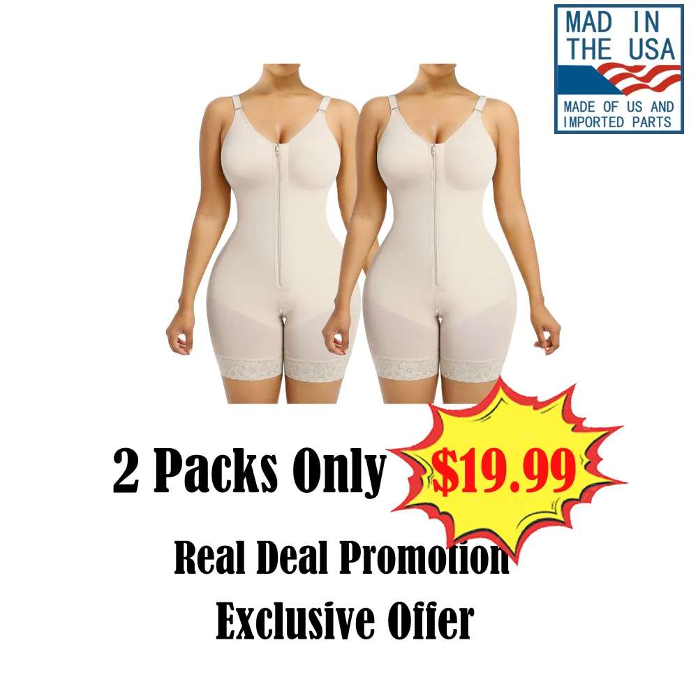 👉 Fajas Colombianas Shapewear for Women – Tummy Control Butt Lifter with Zipper Crotch & Detachable Straps 🔥 Limited-Time Offer — 49% OFF Today Only!
