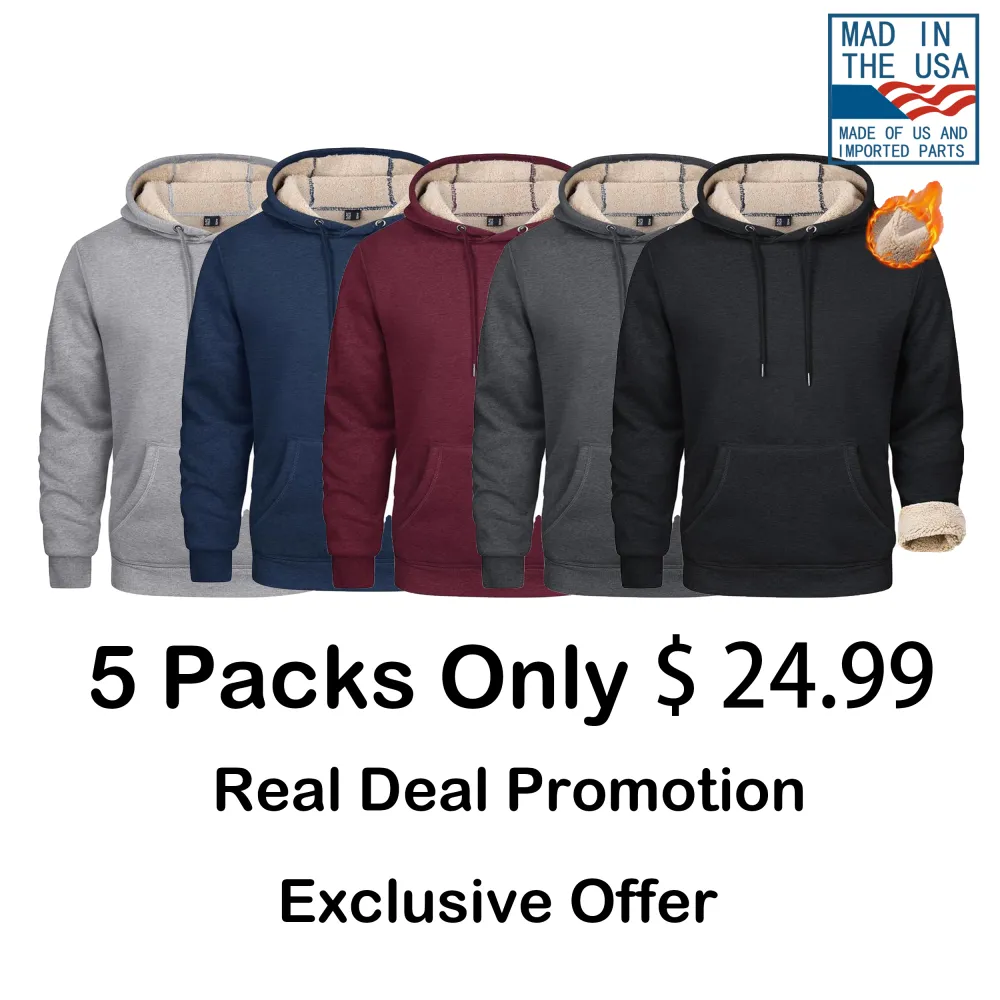 🧥🔥 Limited-Time Offer – 40% OFF! 🔥 Men's Heavy Sherpa Fleece Hoodie Built for Warmth. Made for Comfort. Perfect for Every Adventure