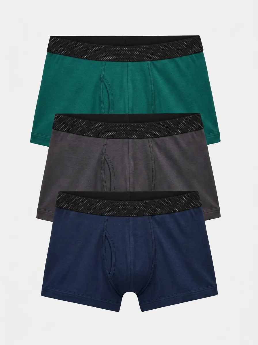 Country-Classic Elastic-Waistband Men's Three-Pack Boxer Briefs