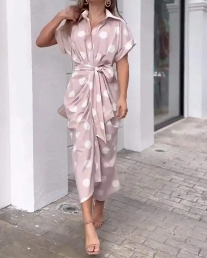 Polka Dot Shirt Dress