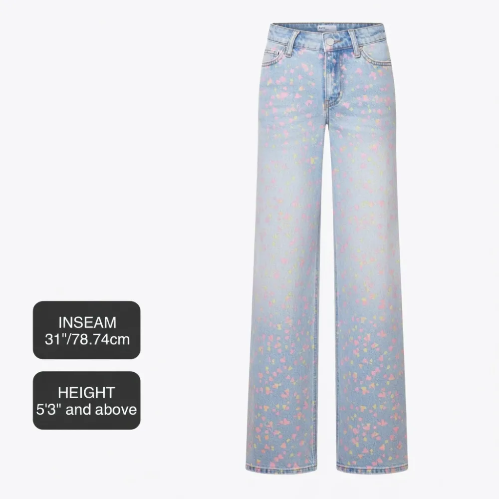 Mid-Low Waist Loose Stretch Wide Leg Jeans