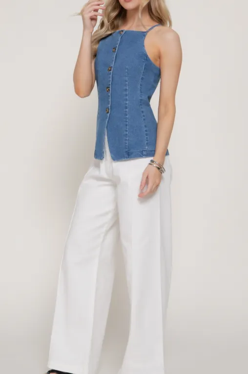 Cropped Vest Tee