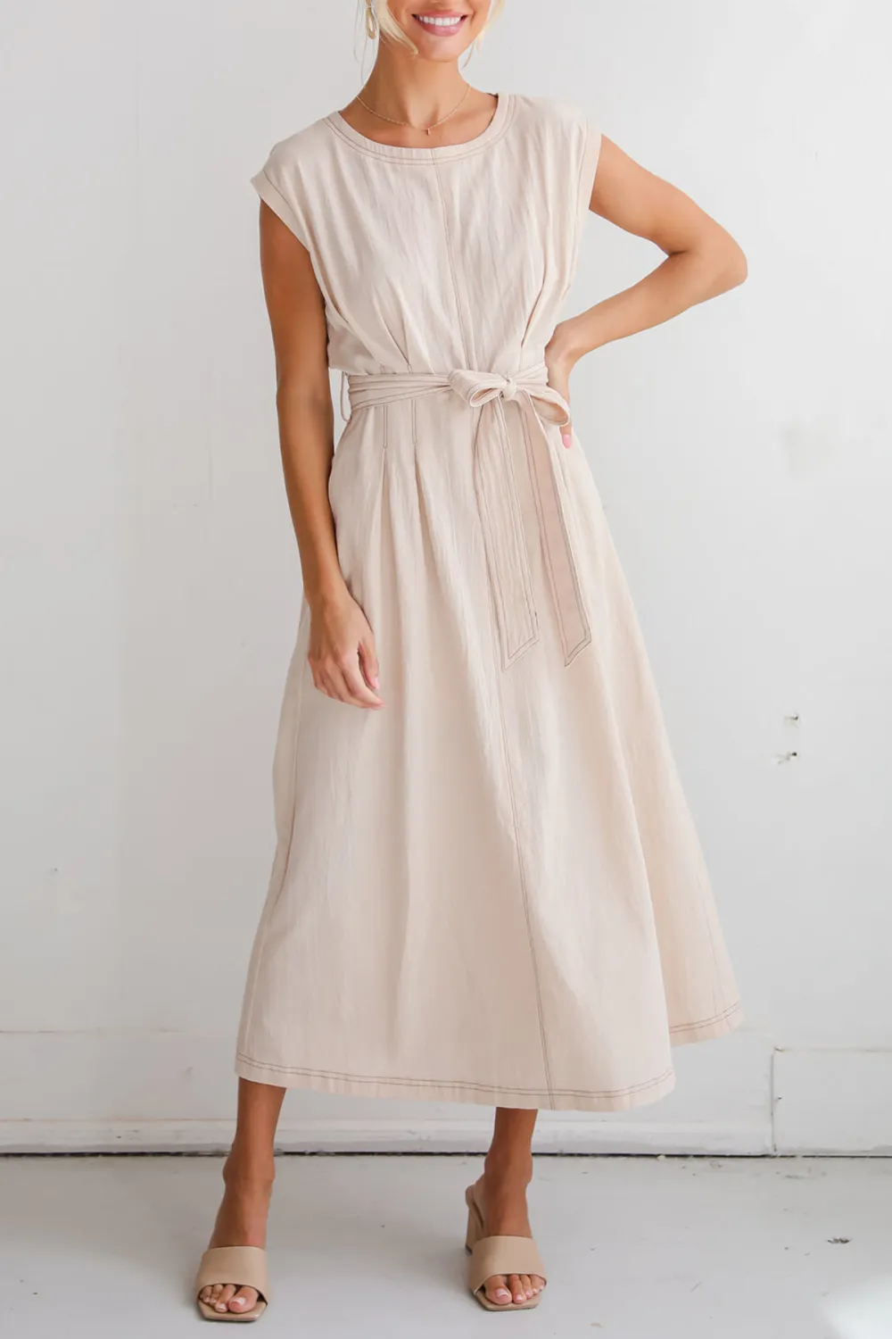 Natural Midi Dress