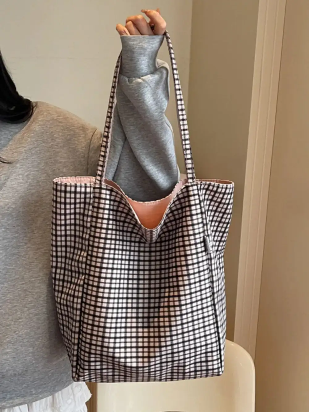Plaid Tote Bag