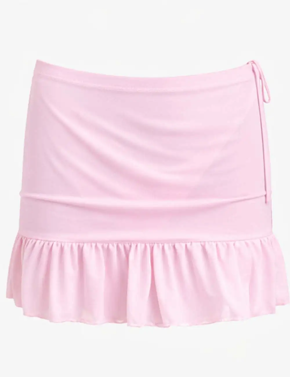 Starfish Two Piece Swimsuit Bandeau Bikini Set with Ruffle Mini Skirt